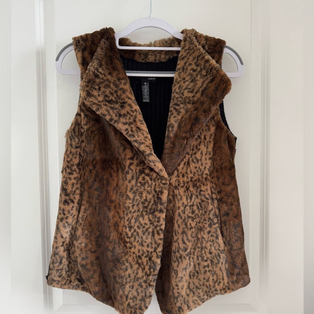 Aqua Fur Vest